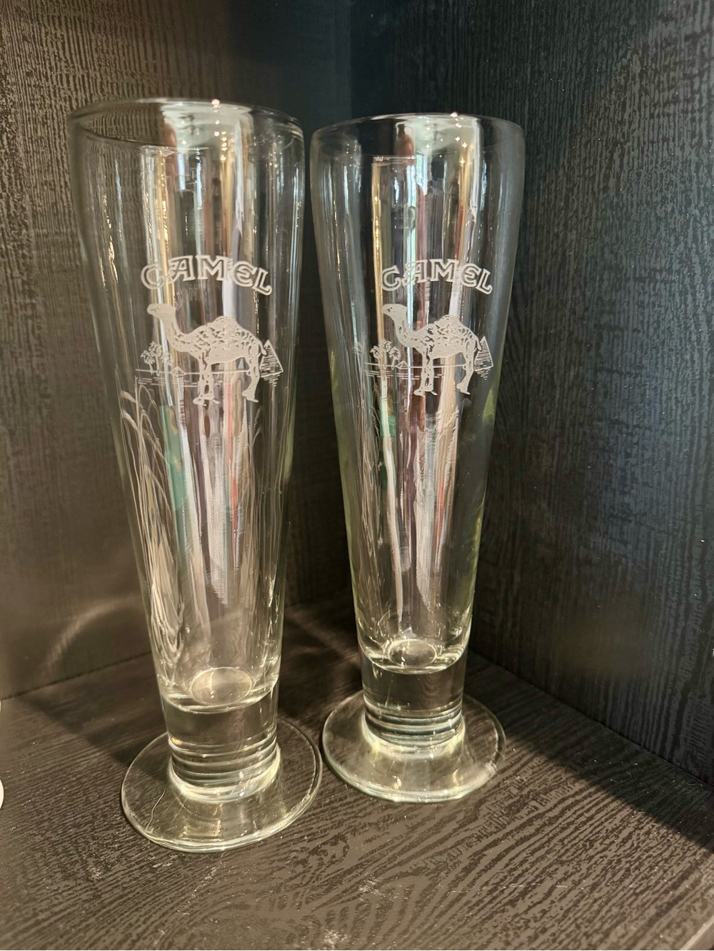 Camel Branded Clear Pilsner Glass - Set of 2